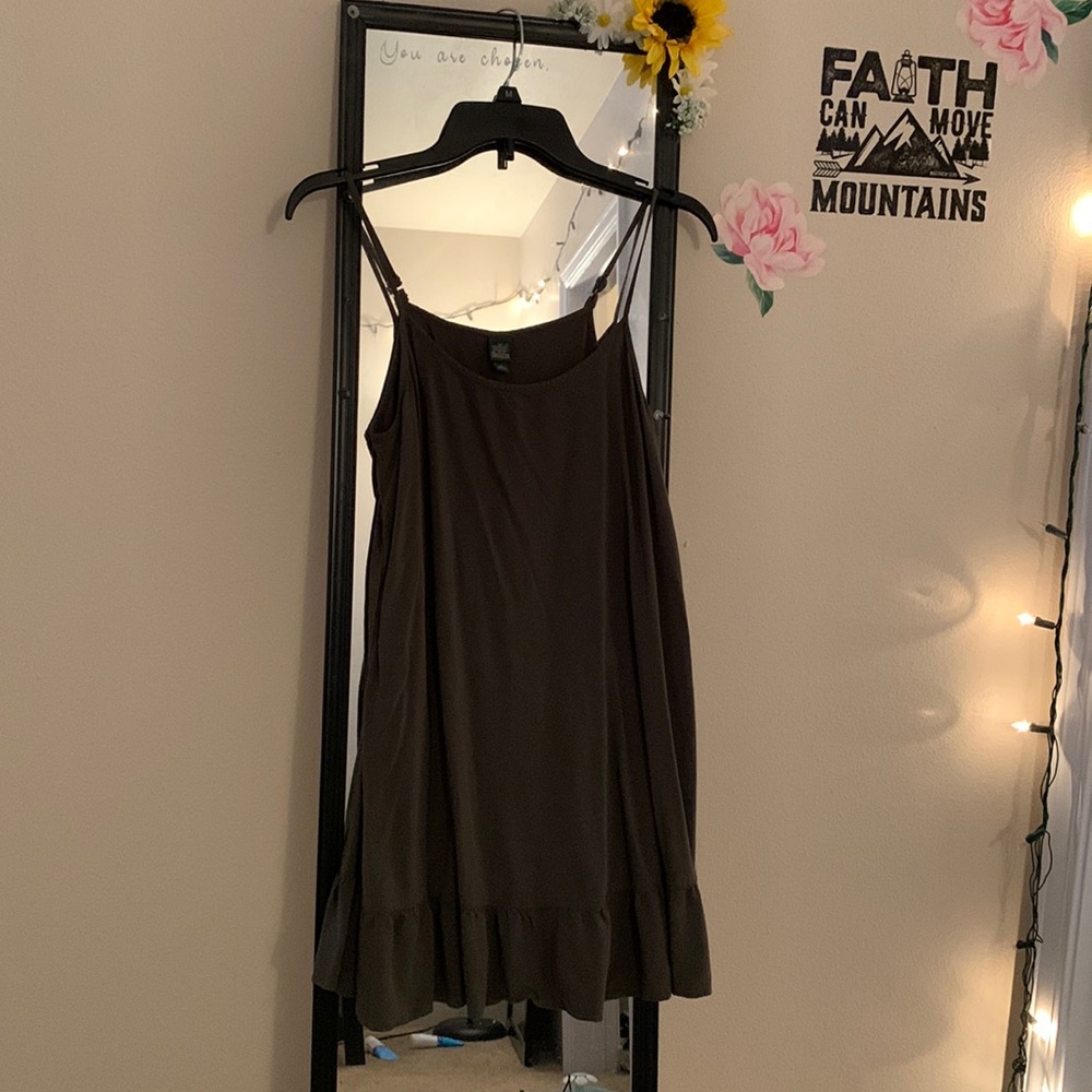 Green Ruffle Mini Dress